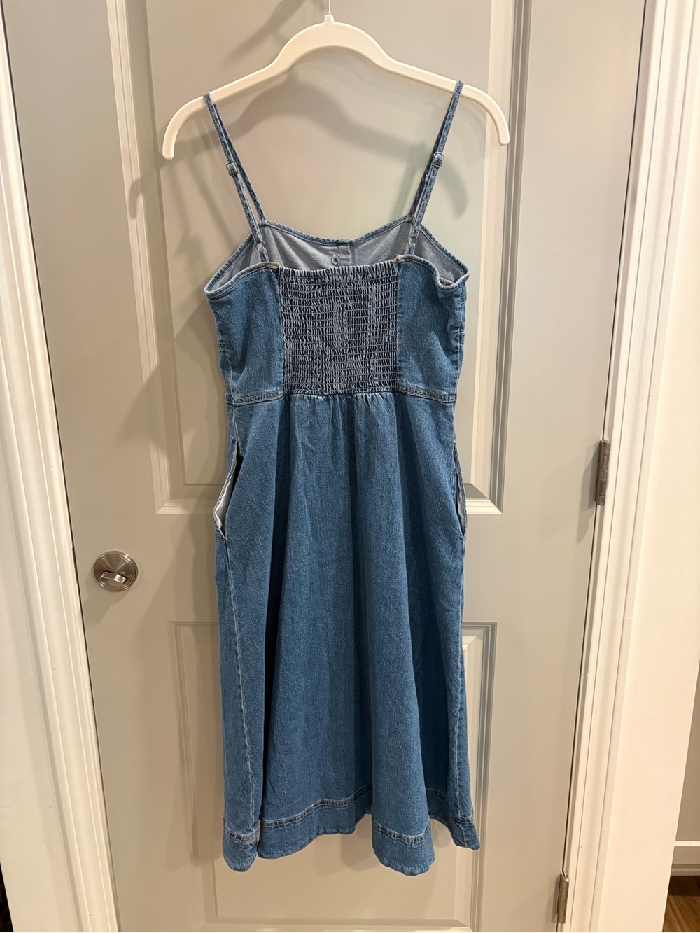 Universal Thread Denim Corset Midi A-Line Dress Button 90s Women’s size S Indigo - Picture 5 of 11
